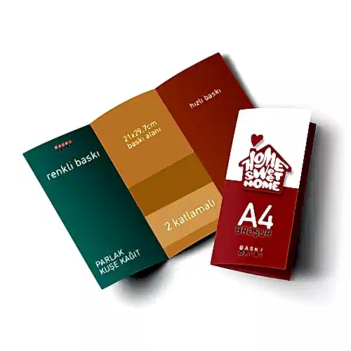 A4 3 Katlamalı Broşür