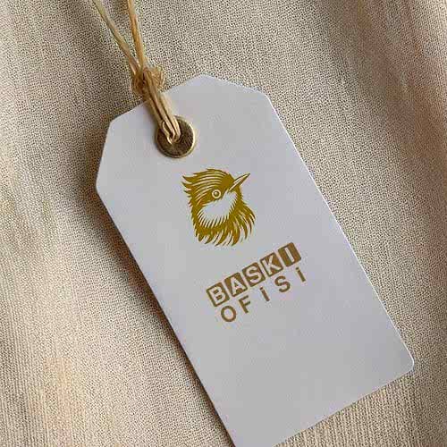 Yaldız Baskılı Karton Etiket