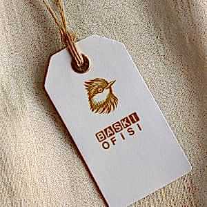 Yaldız Baskılı Karton Etiket