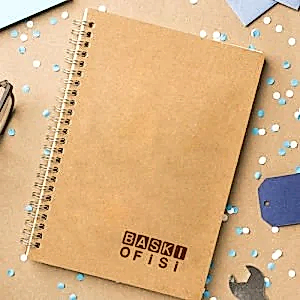 Kraft Sipiralli Logo Baskılı Defter
