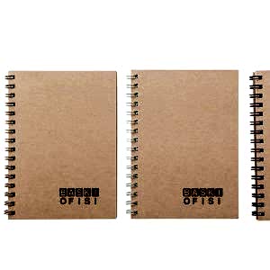 Kraft Sipiralli Logo Baskılı Defter